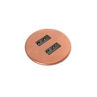 Axessline Micro - 2 USB-A charger 10W, solid copper